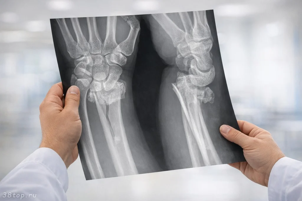 Перелом лучевой кости запястья на рентгене